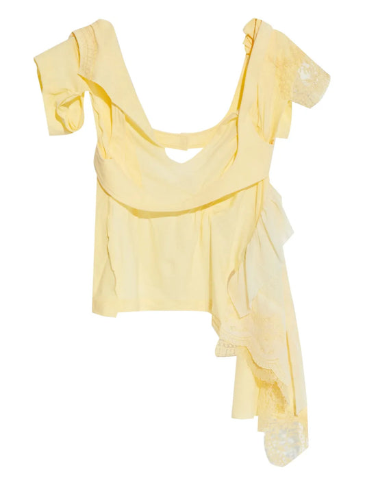 Embroidered Asymmetric Top