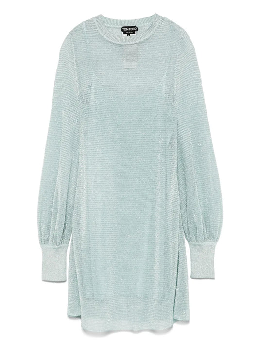 Lurex-Detailed Mini Dress