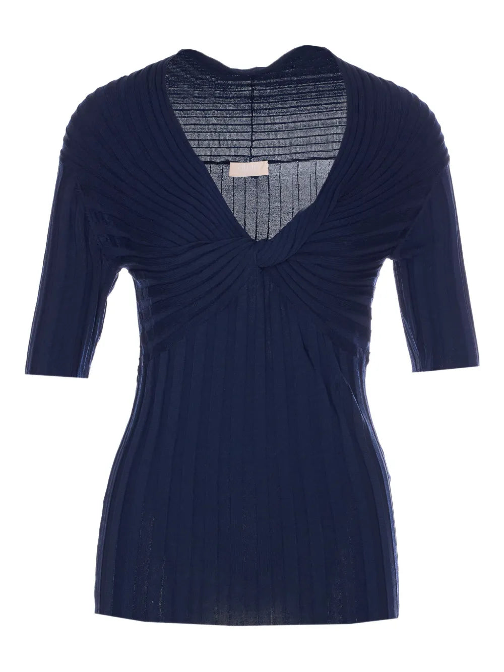 Twist-Detail Knitted Top