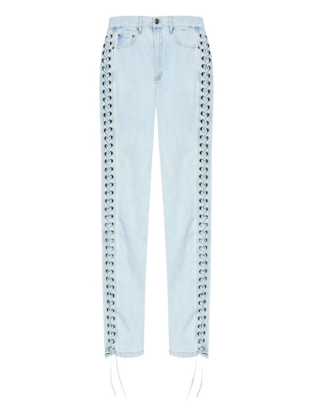 Lace-Up Detail Jeans