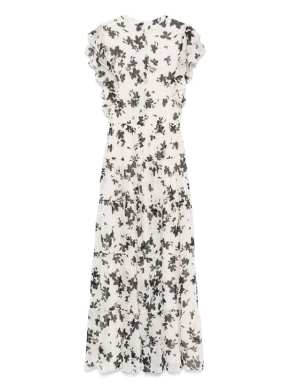 Floral-Print Georgette Maxi Dress