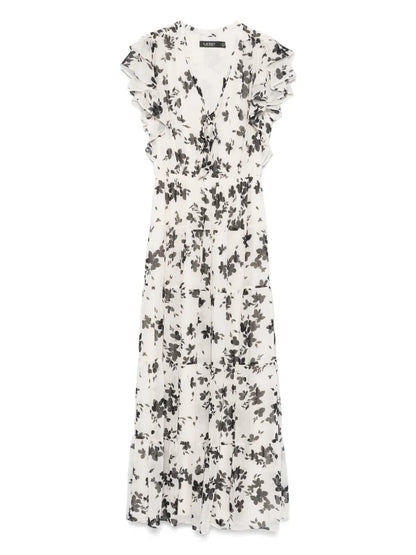 Floral-Print Georgette Maxi Dress