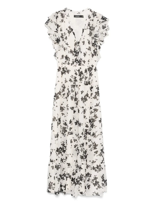 Floral-Print Georgette Maxi Dress