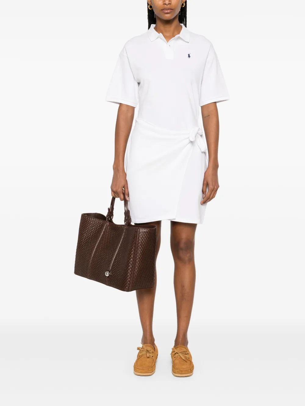 Draped-Panel Mini Dress