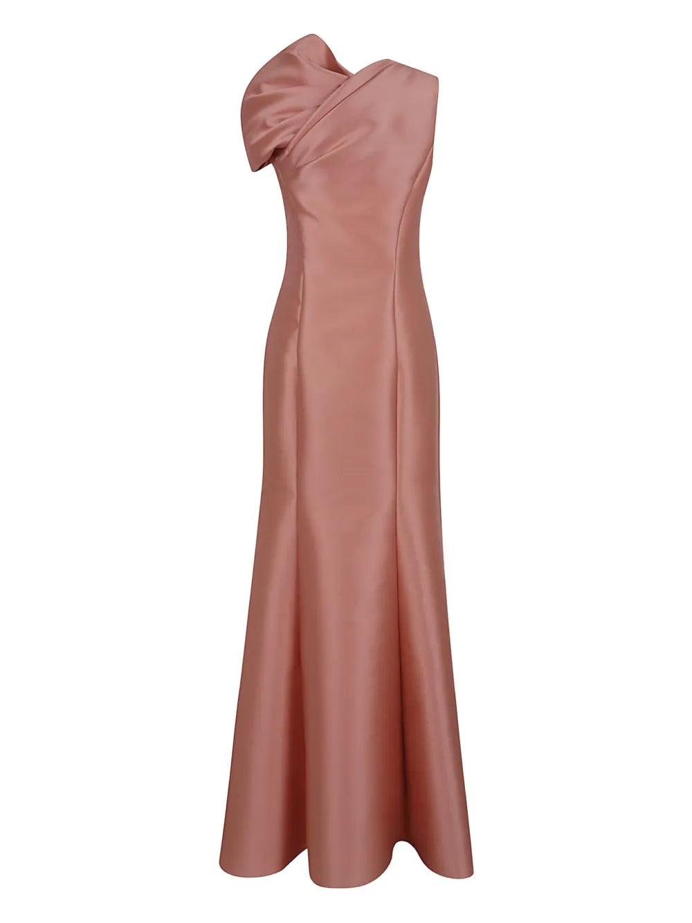 Asymmetric-Shoulder Gown