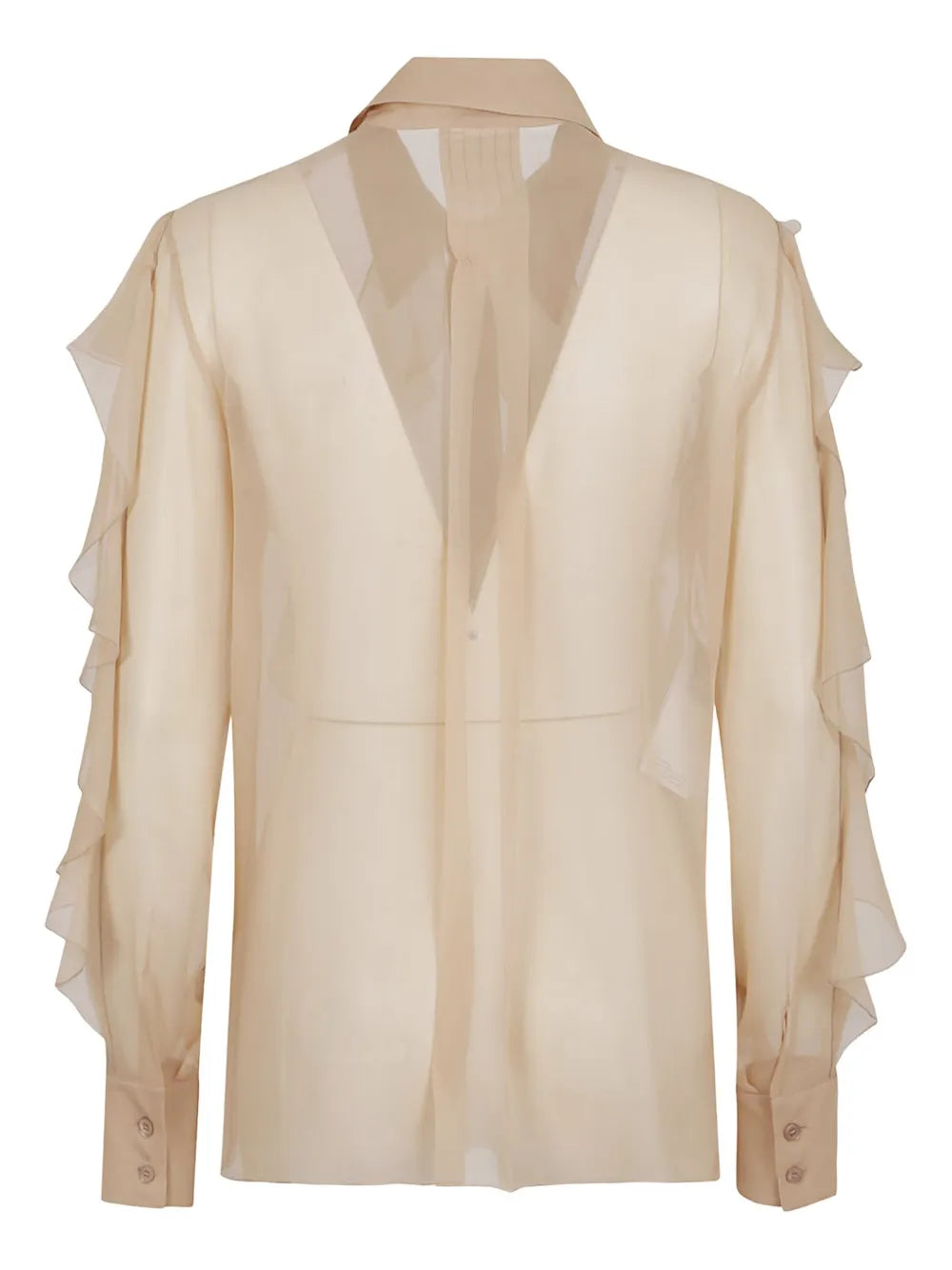 Ruffled Chiffon Shirt