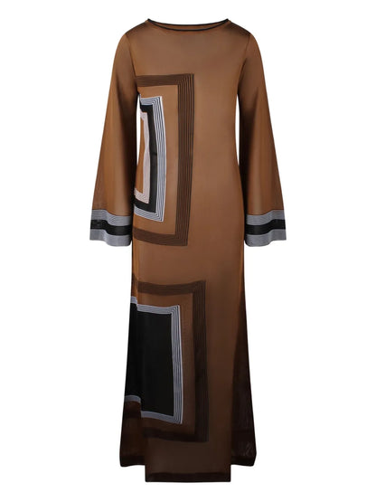 Geometric-Print Dress