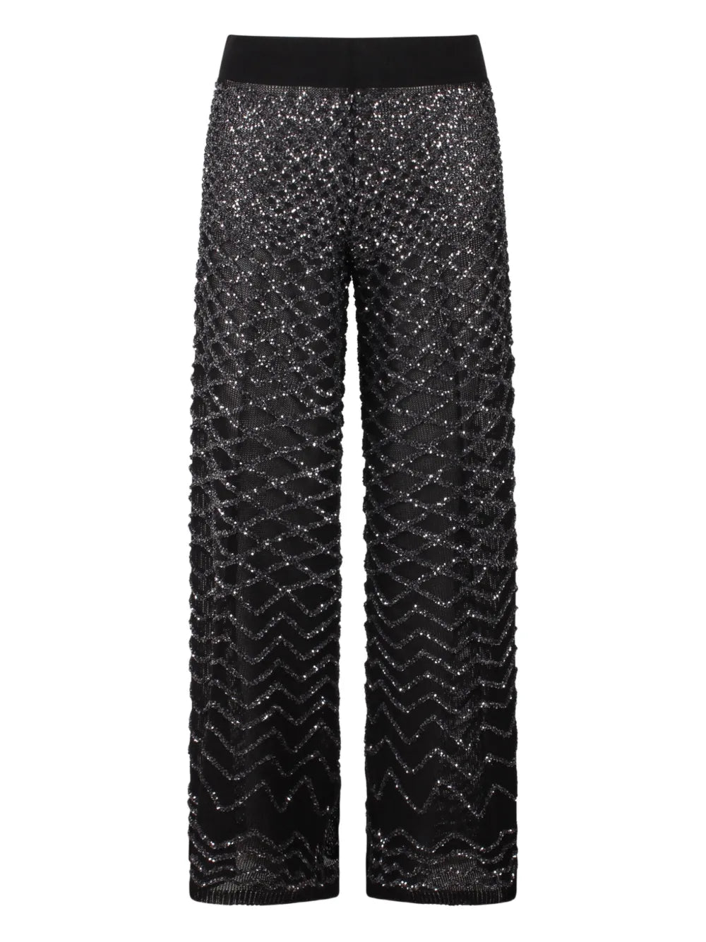Sequinned Wide-Leg Trousers