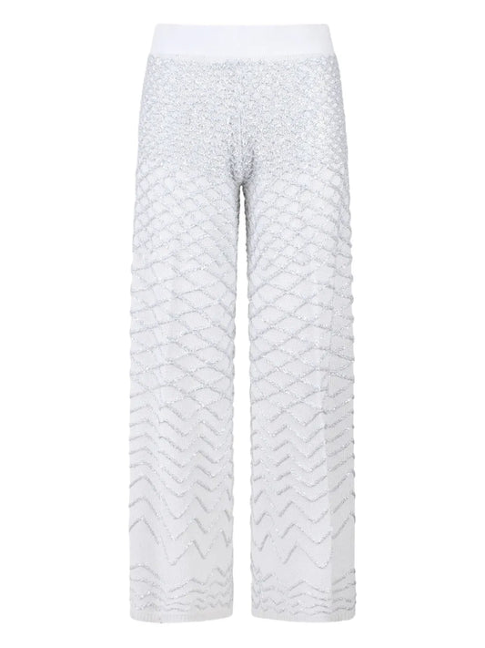 Sequinned Wide-Leg Trousers