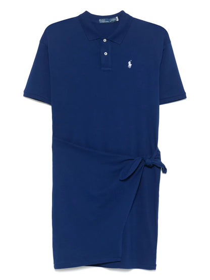 Draped-Panel Mini Dress