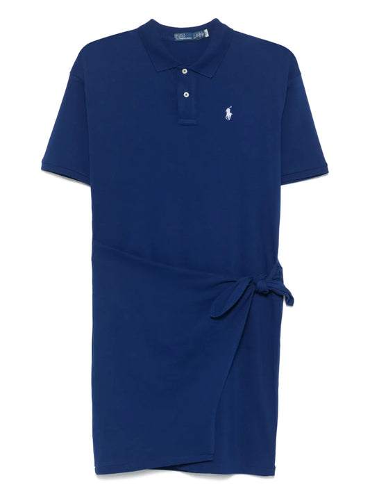 Draped-Panel Mini Dress