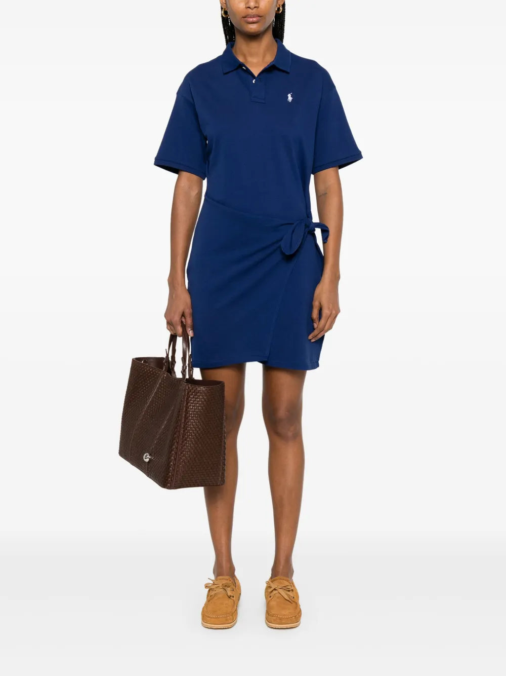Draped-Panel Mini Dress