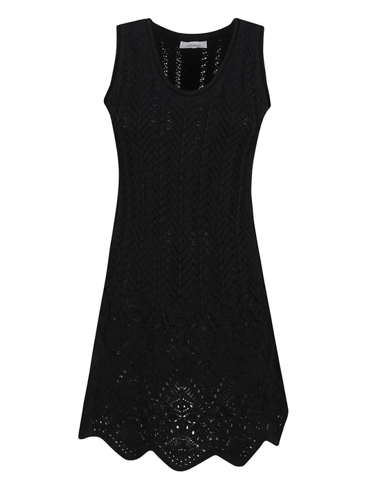 Crochet-Knit Minidress