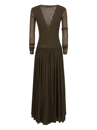 Long-Sleeve Maxi Dress