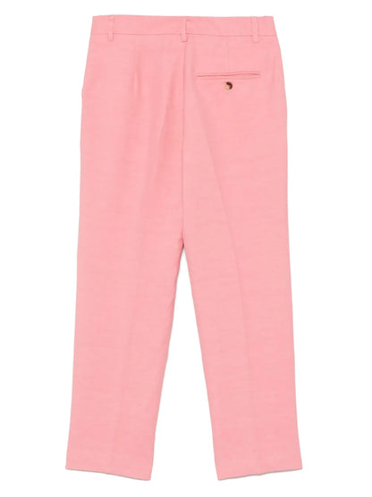 Slub-Textured Trousers