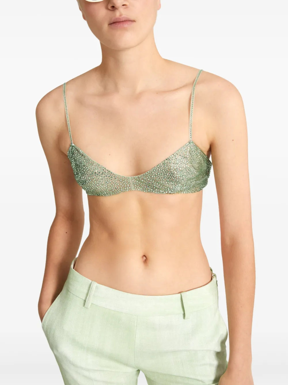 Crystal-Embellished Bra