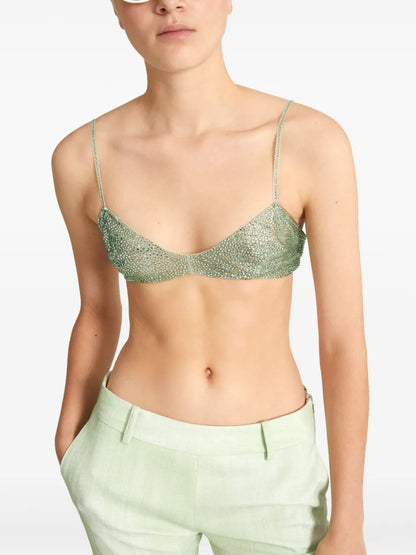 Crystal-Embellished Bra