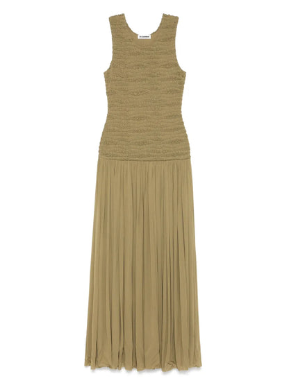 Crepe Sleeveless Maxi Dress