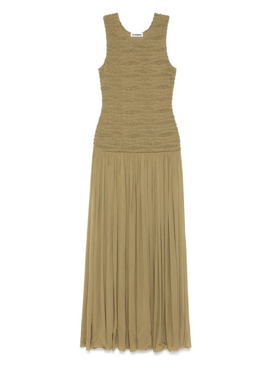 Crepe Sleeveless Maxi Dress