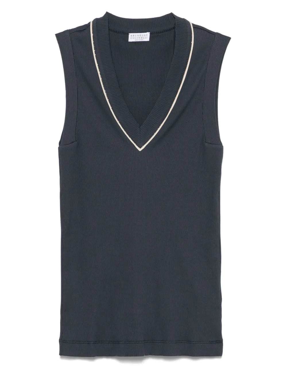 Fine-Ribbed Tank Top