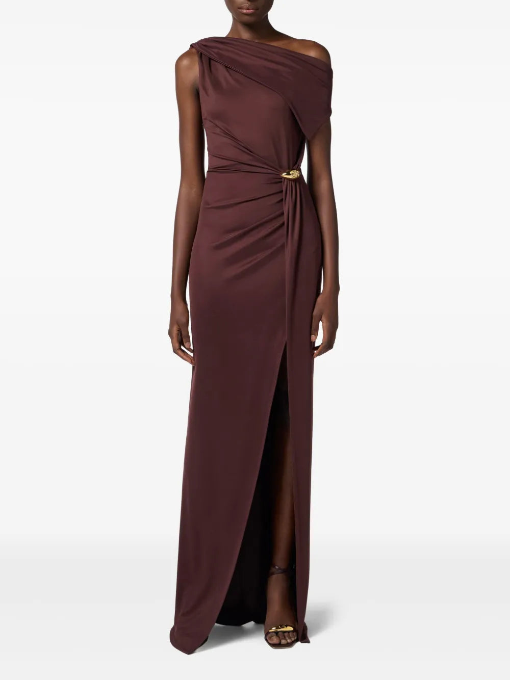 One-Shoulder Draped Gown