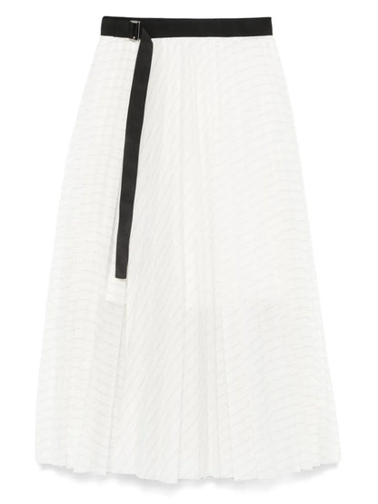 Plissé Midi Skirt
