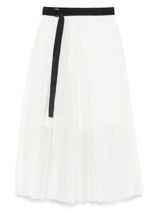 Plissé Midi Skirt
