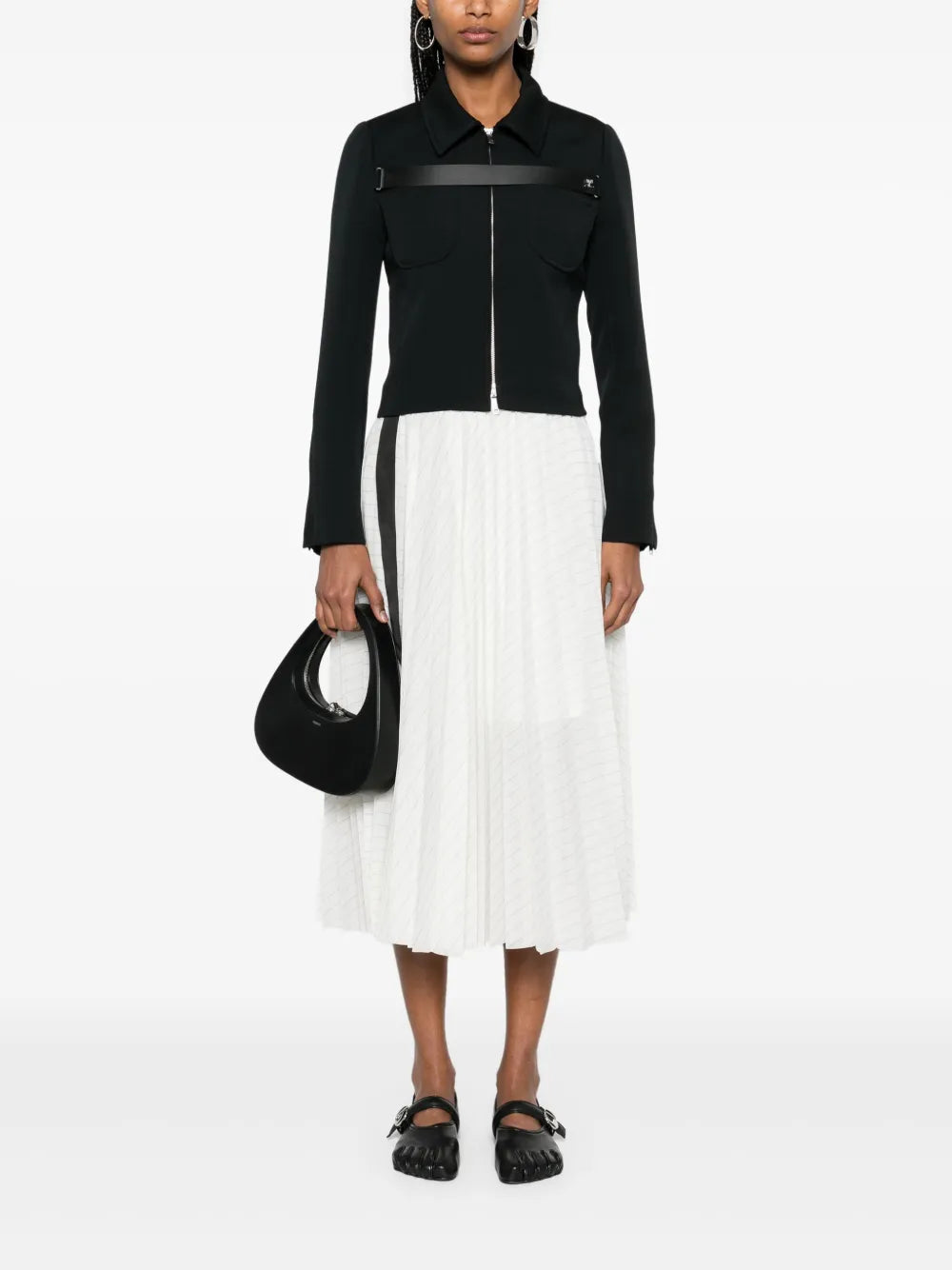 Plissé Midi Skirt