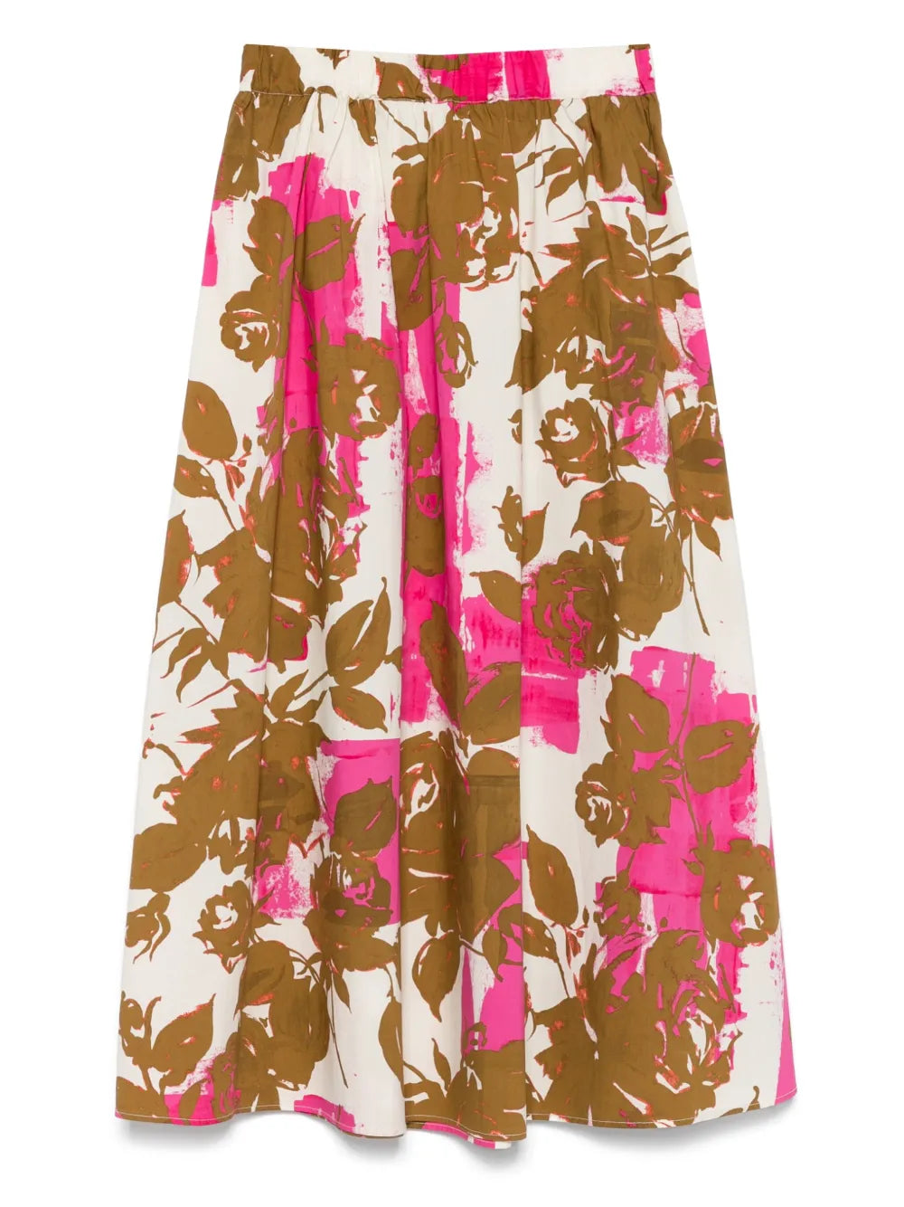 Floral-Print Midi Skirt