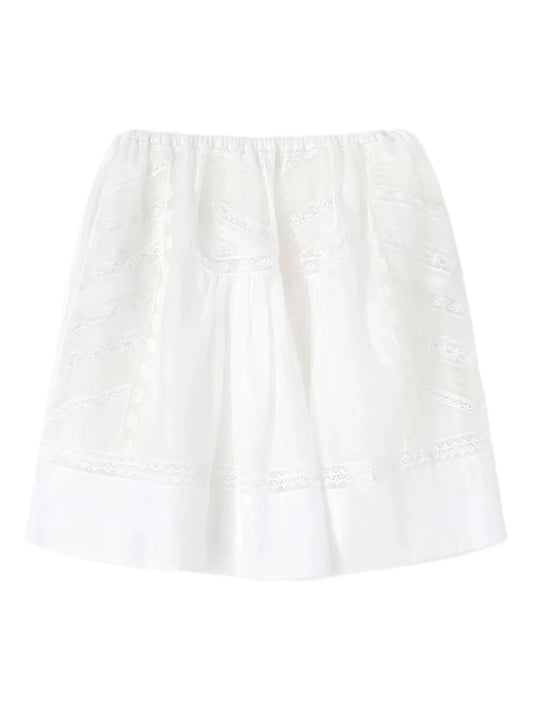 Valencienne-Lace Mini Skirt