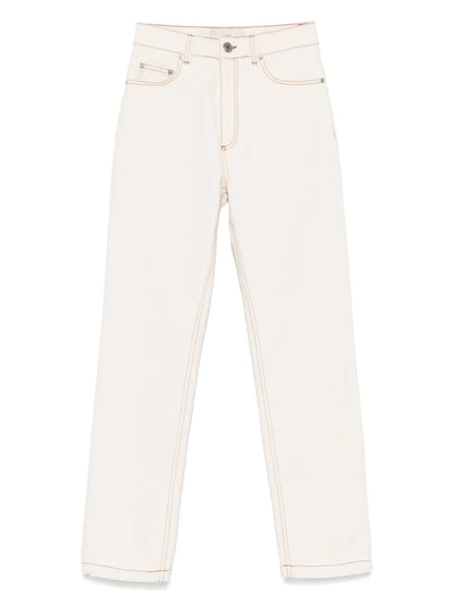 Contrasting-Stitching Jeans