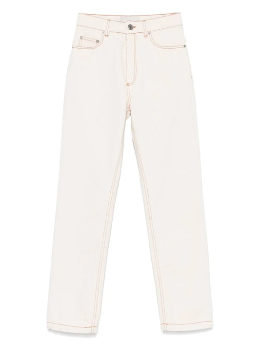 Contrasting-Stitching Jeans