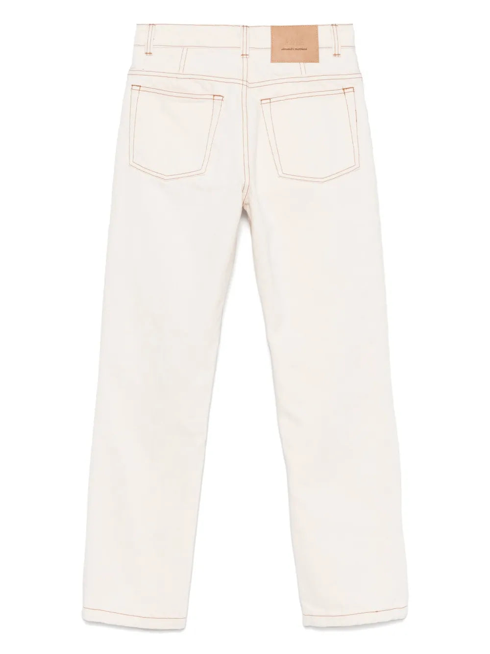 Contrasting-Stitching Jeans
