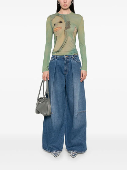 Logo-Embroidered Jeans