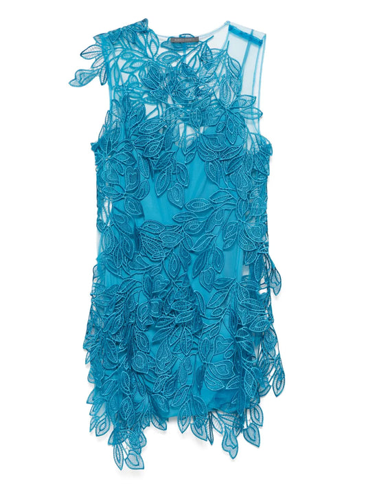 Macramé-Lace Mini Dress