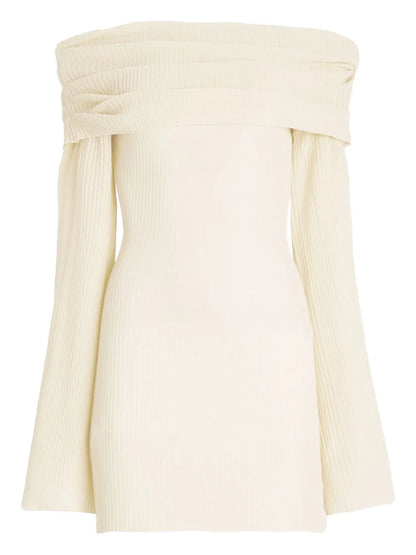 Galli Off-Shoulder Ribbed Dress