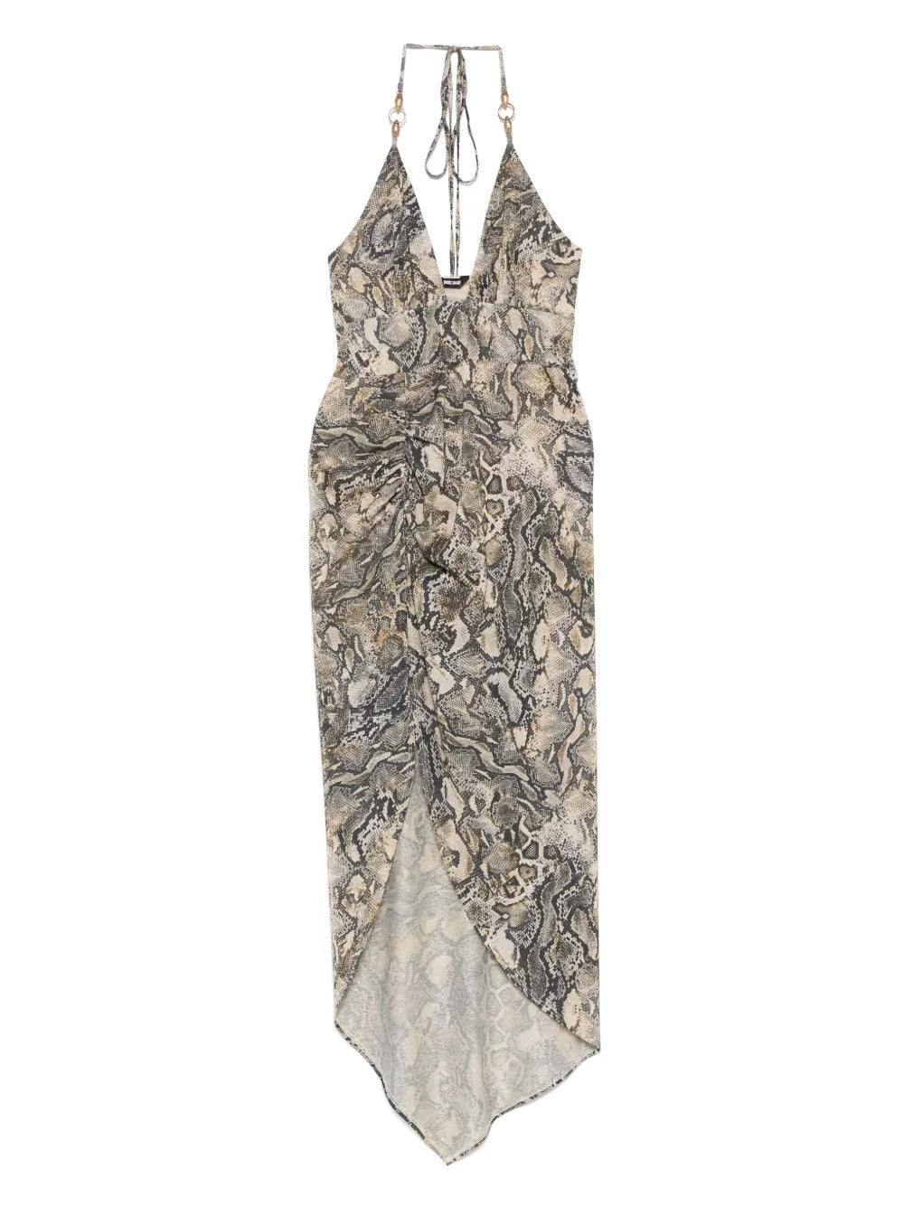 Pyton-Print Jersey Maxi Dress