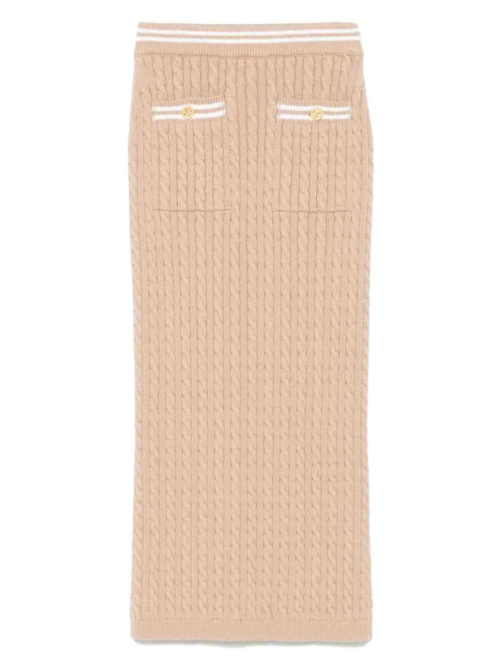 Cable-Knit Midi Skirt