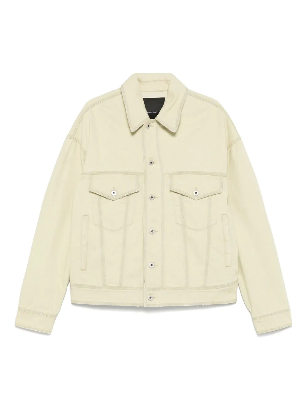 Raw-Cut Denim Jacket