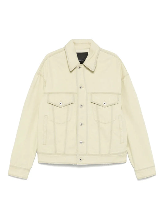 Raw-Cut Denim Jacket