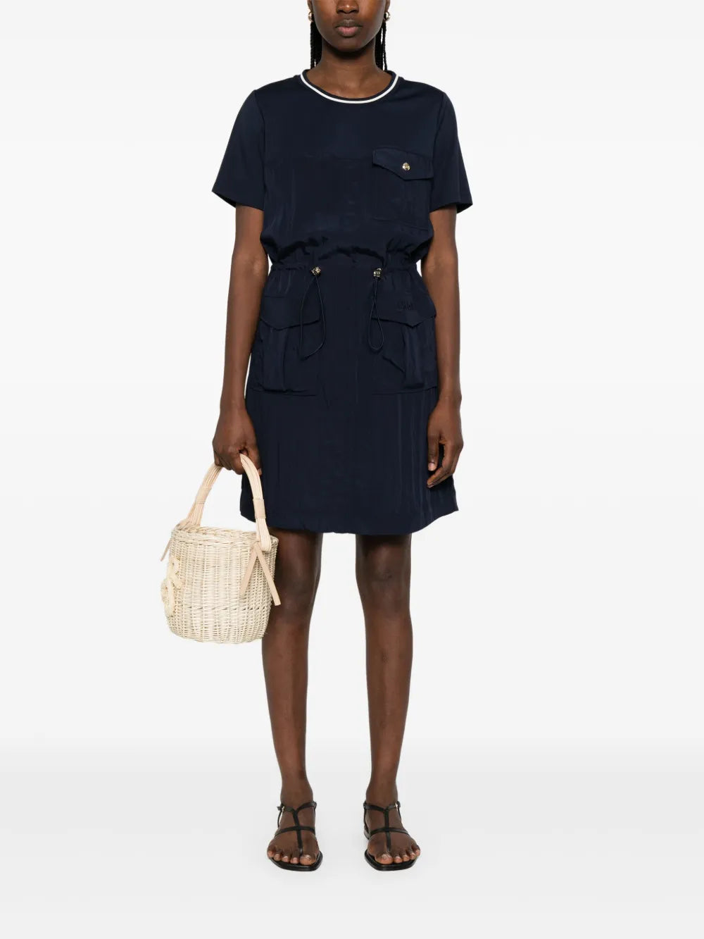 Logo-Embroidered Mini Dress