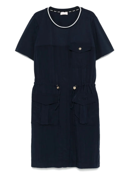 Logo-Embroidered Mini Dress