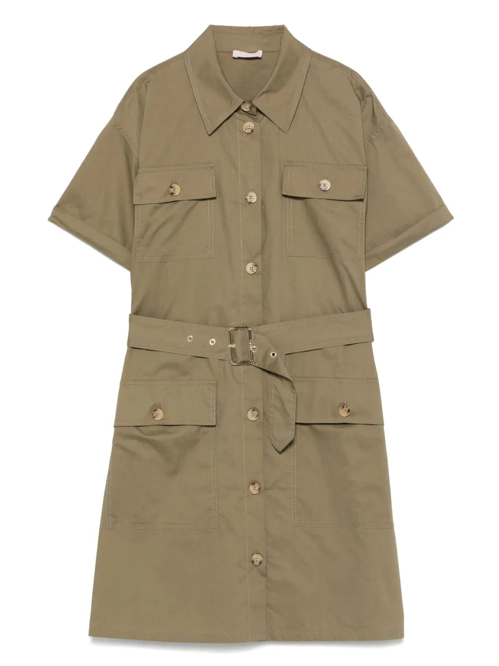 Belted Shirt Mini Dress
