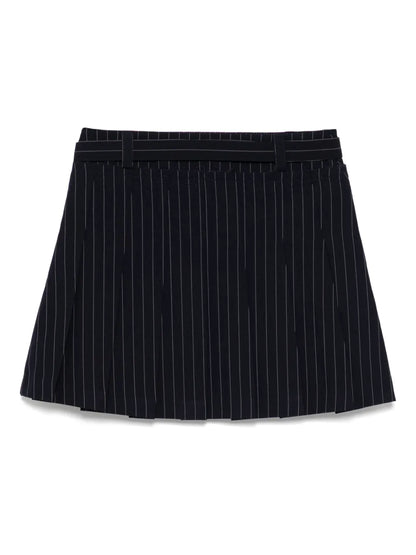 Striped Pleated Skirt