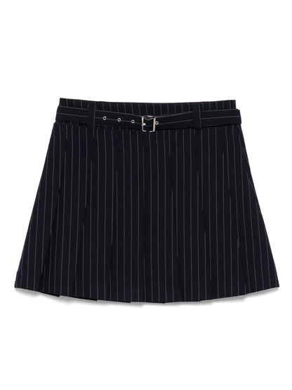 Striped Pleated Skirt