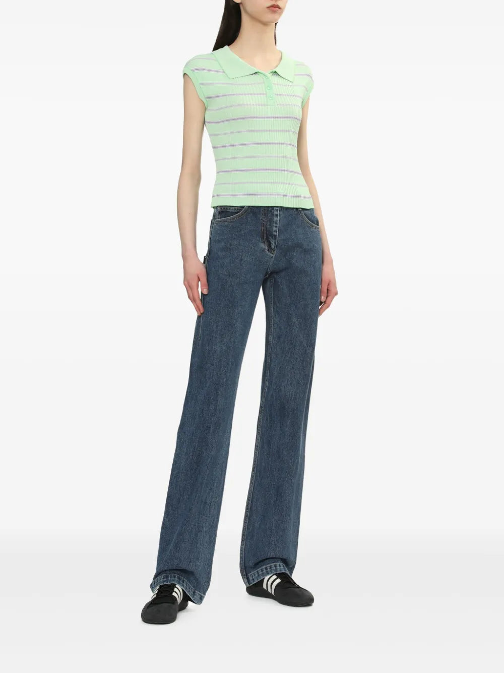 Striped Polo Top