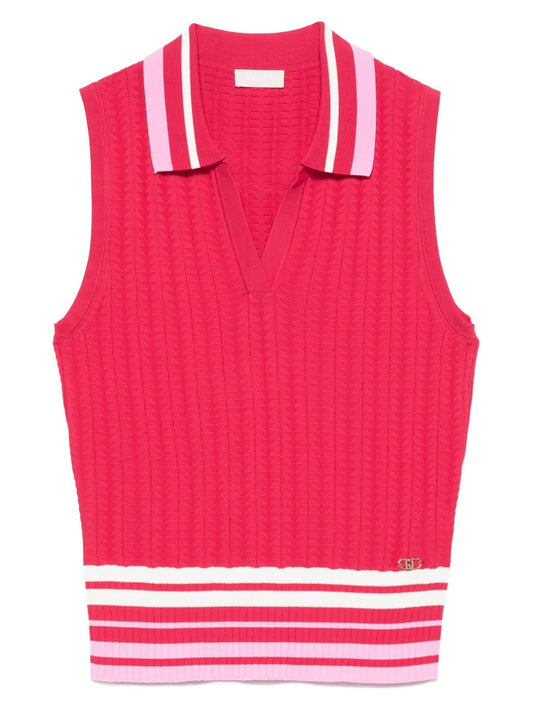 Stripe-Detail Top
