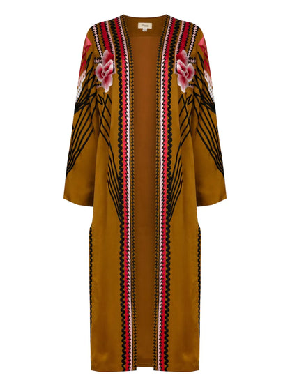 Romina Embroidered Long Coat