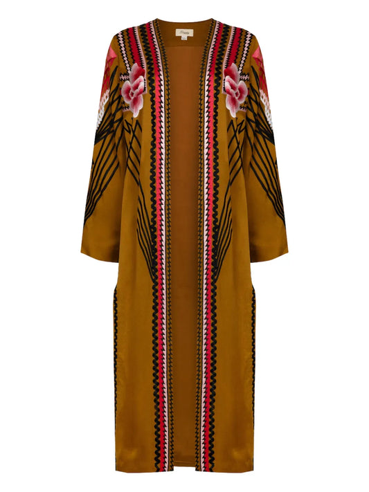 Romina Embroidered Long Coat