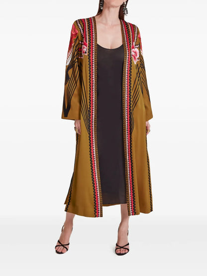 Romina Embroidered Long Coat